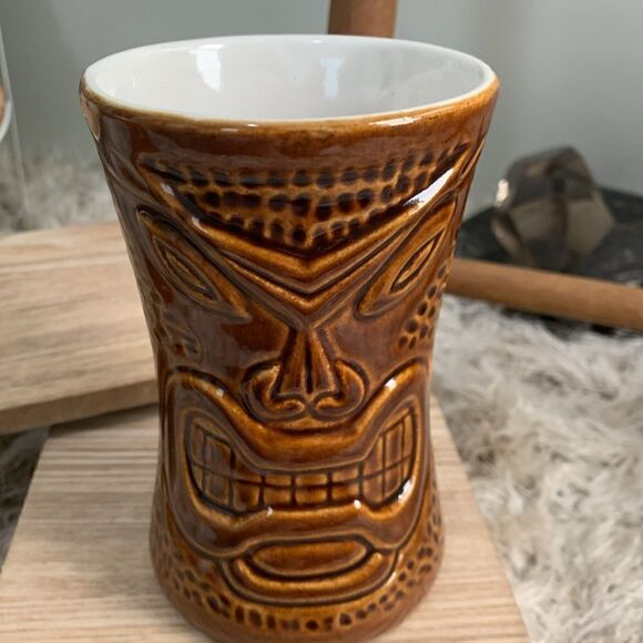 Vintage Daga Hawaii Maui Lu Luau Kihei Maui Tiki Tumbler Cup Set Of Two - Picture 8 of 17